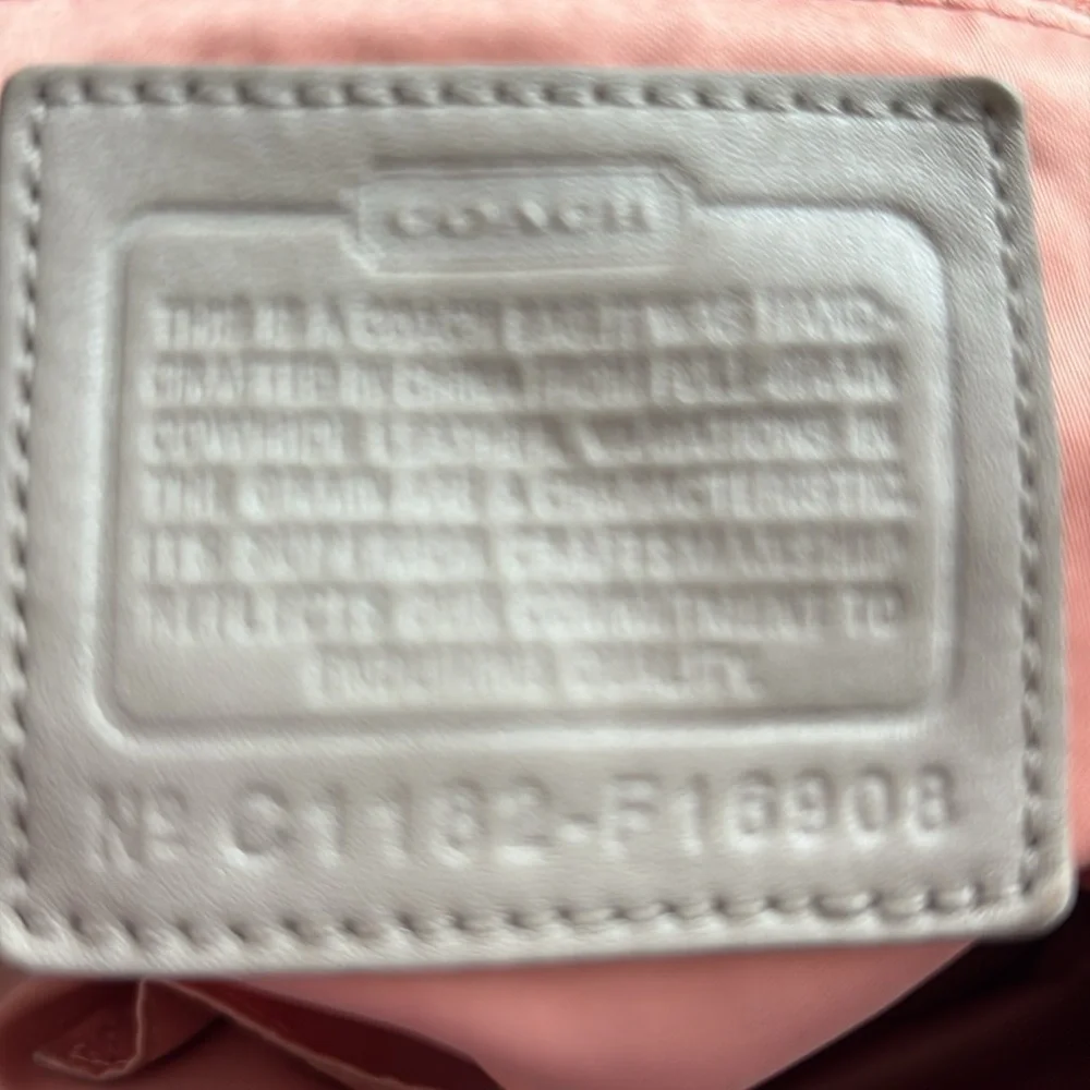 Coach   Brooke perforated, monogram leather convertible satchel shoulder bag EUC